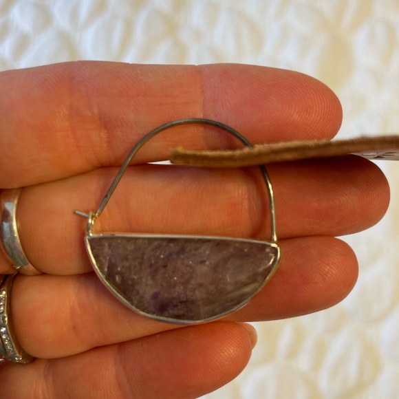 artisan amethyst earrings - Picture 3 of 3